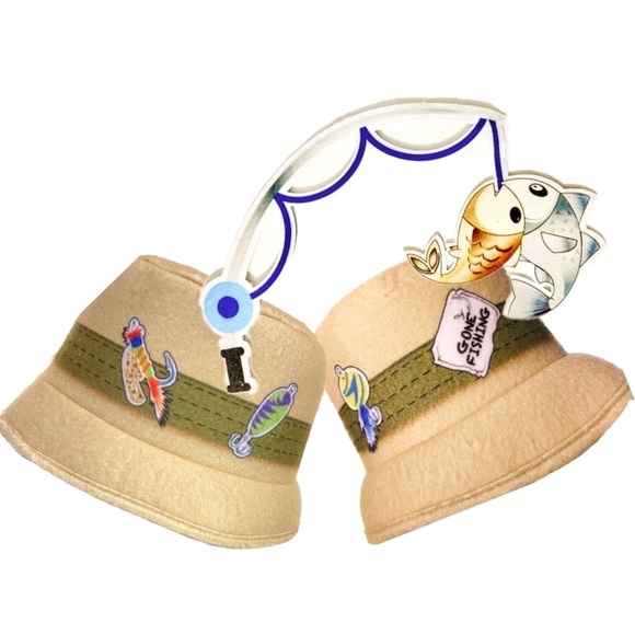 RUBIE’S Fisherman Halloween Costume 3-Pieces Jumpsuit Hat Fishing Rod Sz 3T-4T - Picture 3 of 8